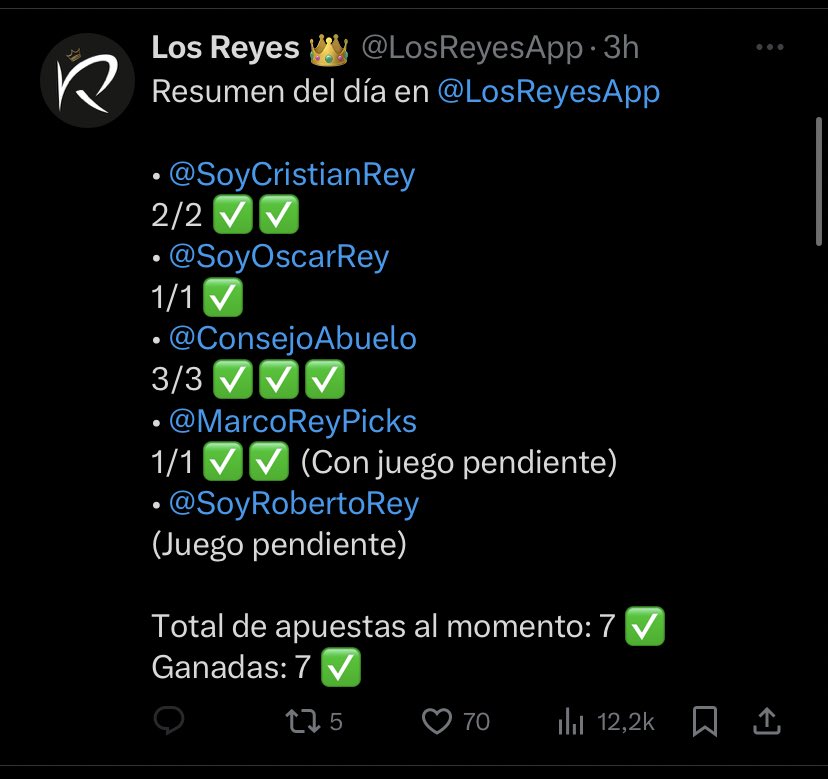 McPatoStake10's tweet photo. Los Reyes se están prendiendo 👑 

¿Van a querer los picks de paga de los reyes totalmente gratis o que?

50 ♥️ + RT y se las dejo gratis por nuestro canal gratuito 

Únete ▶️ https://t.co/FJPw0UyfBR https://t.co/twjRK01KfX
