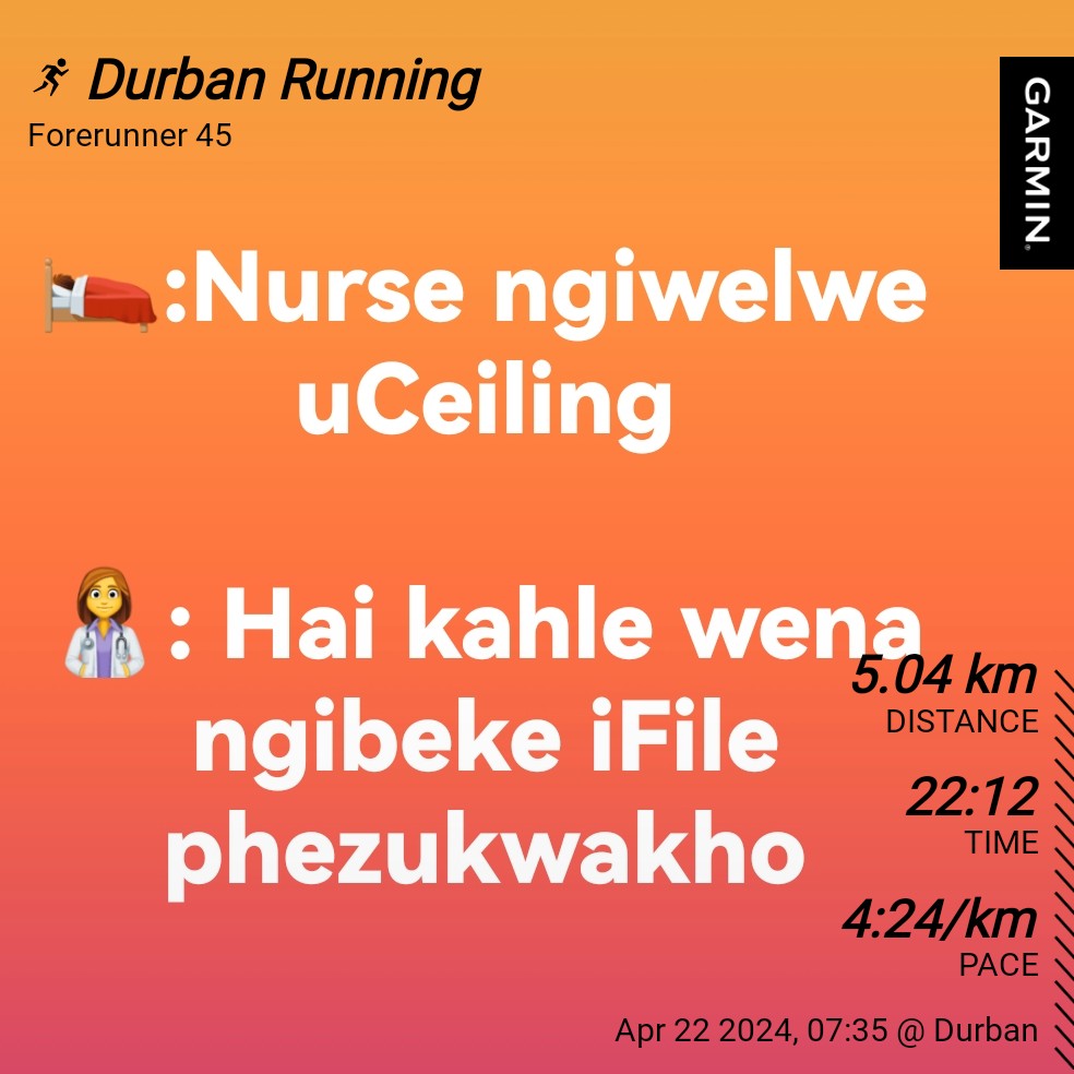 Race week, 1/3 of weekly mileage. I feel fresh and rejuvenated 🙂🫴🏾 #GCAmbassador #BreakingBarriers #SapsStriders #RoadToComradesMarathon 
#garmin #beatyesterday