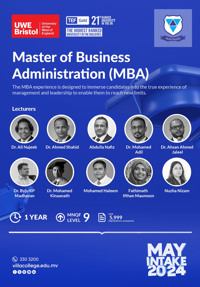 Master of Business Administration from the University of the West of England, is a highly regarded full-time course designed to enhance your career in management, helping you to reach new heights in the field of business. This programme will be taught by lecturers who are highly…