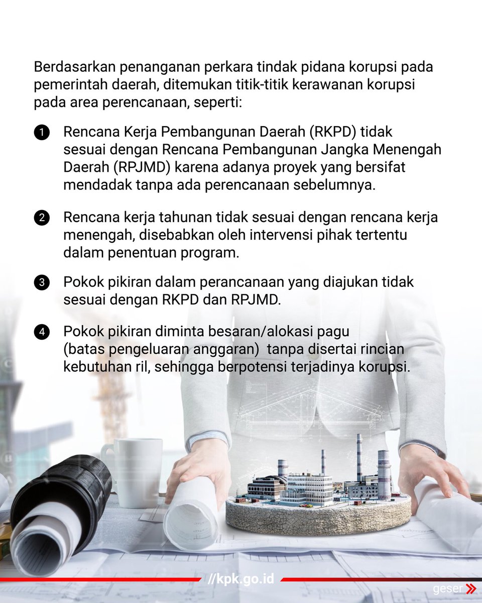 KPK_RI's tweet image. Tahap perencanaan menjadi proses terpenting dalam sebuah implementasi program karena tahap ini menentukan tujuan dan strategi yang akan digunakan, serta mengembangkan langkah-langkah yang diperlukan untuk mengimplementasikan strategi tersebut. (2/3)

#MCP2024
#AreaPerencanaan