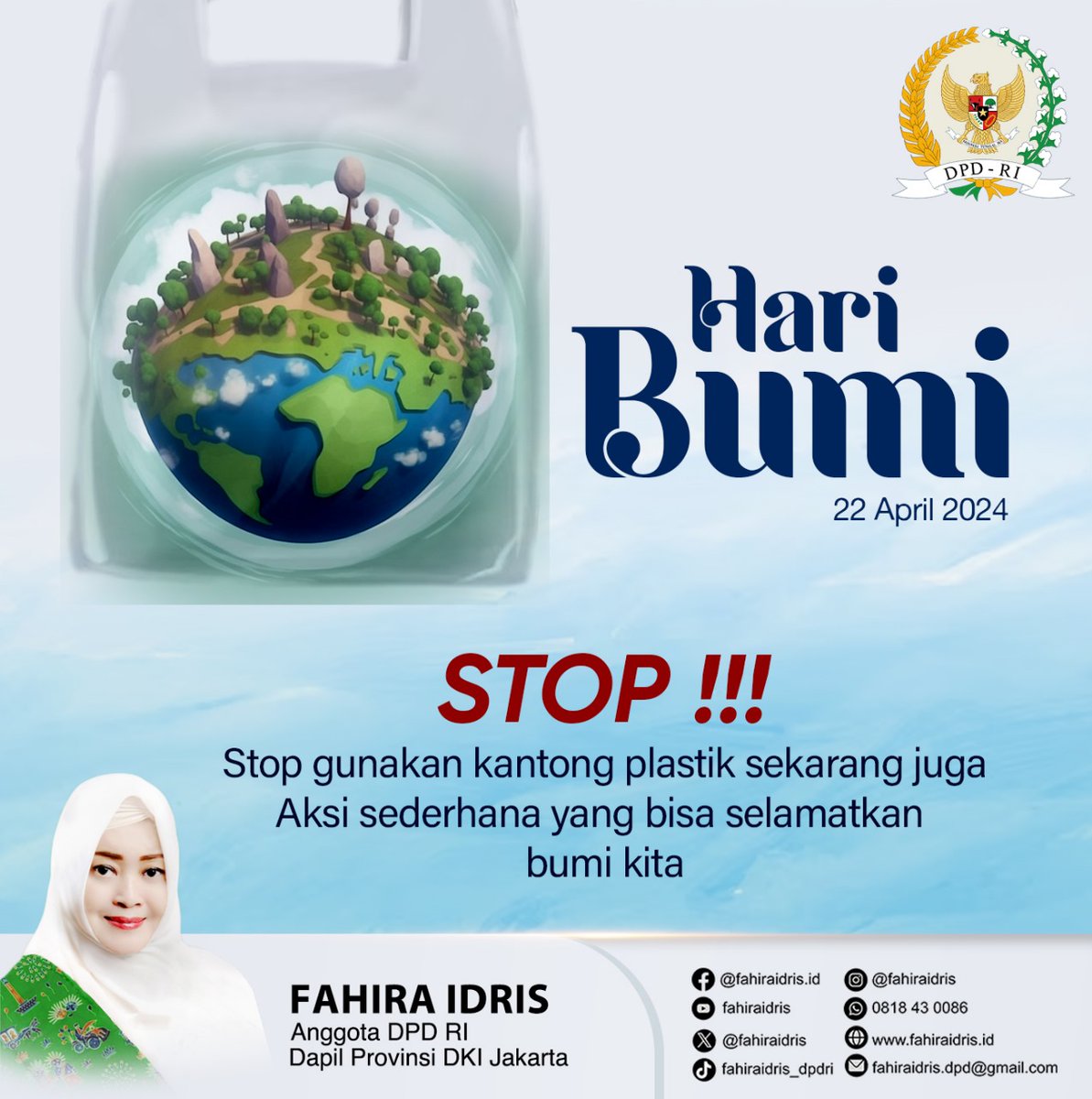 Stop gunakan kantong plastik sekarang juga Aksi sederhana yang bisa selamatkan bumi kita Hari Bumi 22 April 2024