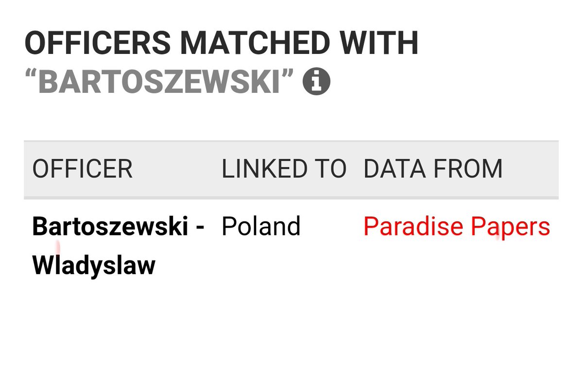 Pan @WTBartoszewski mówi dzisiaj w @Graffiti_PN, że chciałby usłyszeć podczas przesłuchania @Kaminski_M_ o 'przekrętach'. Pani Bartoszewski, ale to pan jest w bazie danych spółki z Kajmanów ujawnionej w aferze Paradise Papers. offshoreleaks.icij.org/nodes/82023843