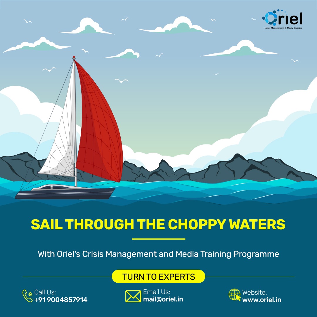 SAIL THROUGH THE CHOPPY WATERS 
with Oriel's Crisis Management & Media Training Programme.

Turn to experts,
Call: +91 7304133814
Email: mail@oriel.in

#Oriel #MediaTraining #CrisisManagement #CrisisCommunication #CrisisTraining #ORM #Shipping #Marines
