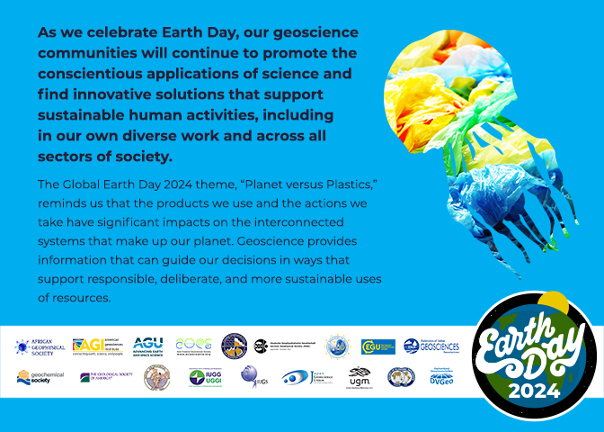 Happy #EarthDay: wir bekennen uns zu wissenschaftl. Lösungen, um die Welt besser – und nachhaltiger – zu machen. 
@African_GS @AGI_Updates @theAGU @AOGS_ @CGU_UGC @EAG_ @dgg_news @EuroGeosciences
@geosociety @GAC_AGC @GeolSoc @geochemsoc
@theIUGG @theIUGS @JpGU @UGeofisicaMex