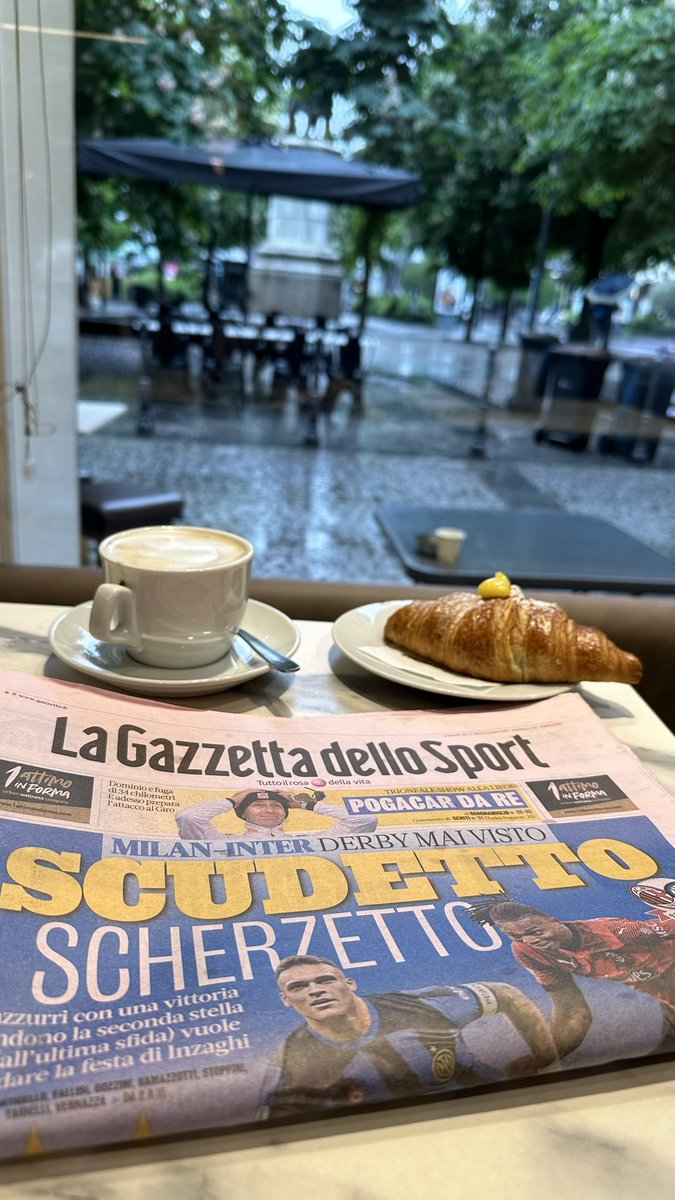 Buongiorno Milano ☕️ For the first time ever, the Scudetto could be won in the Derby della Madonnina 🇮🇹 No matter what happens today, it’s going to be iconic. Can’t wait. Catch all the action on @paramountplus @CBSSportsGolazo tonight 🇺🇸