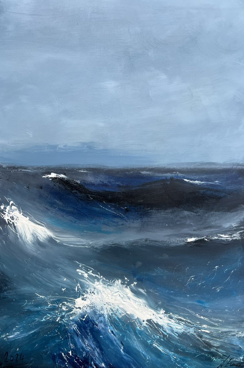 'North Atlantic' by contemporary Welsh painter Sarah Evans #WomensArt