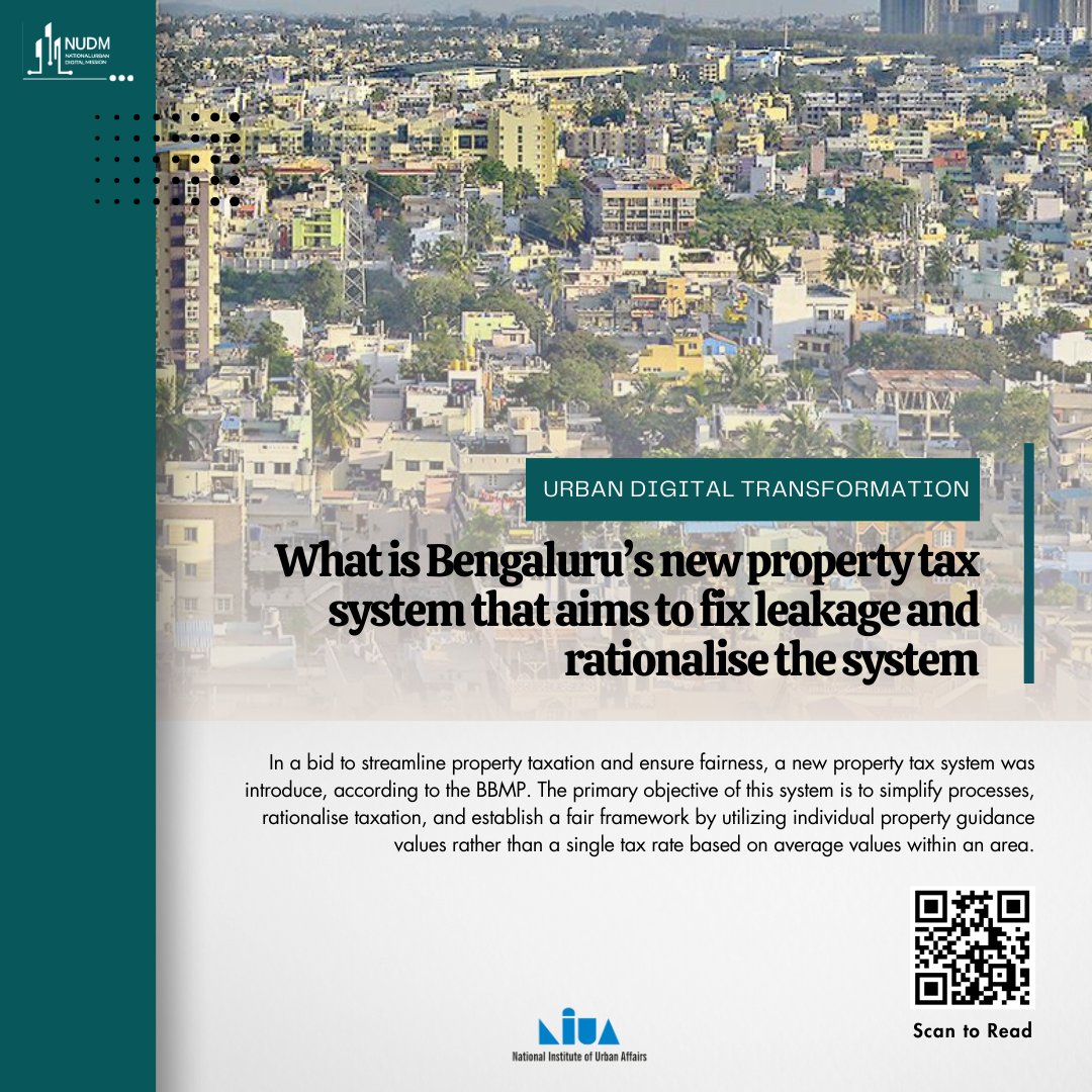 The BBMP has introduced a new #propertytax system aimed at fixing leakage &amp; rationalising the system. This initiative streamlines taxation, simplifies processes &amp; ensures fairness by using individual property guidance values. 

Read full News: thehindu.com/news/cities/ba…