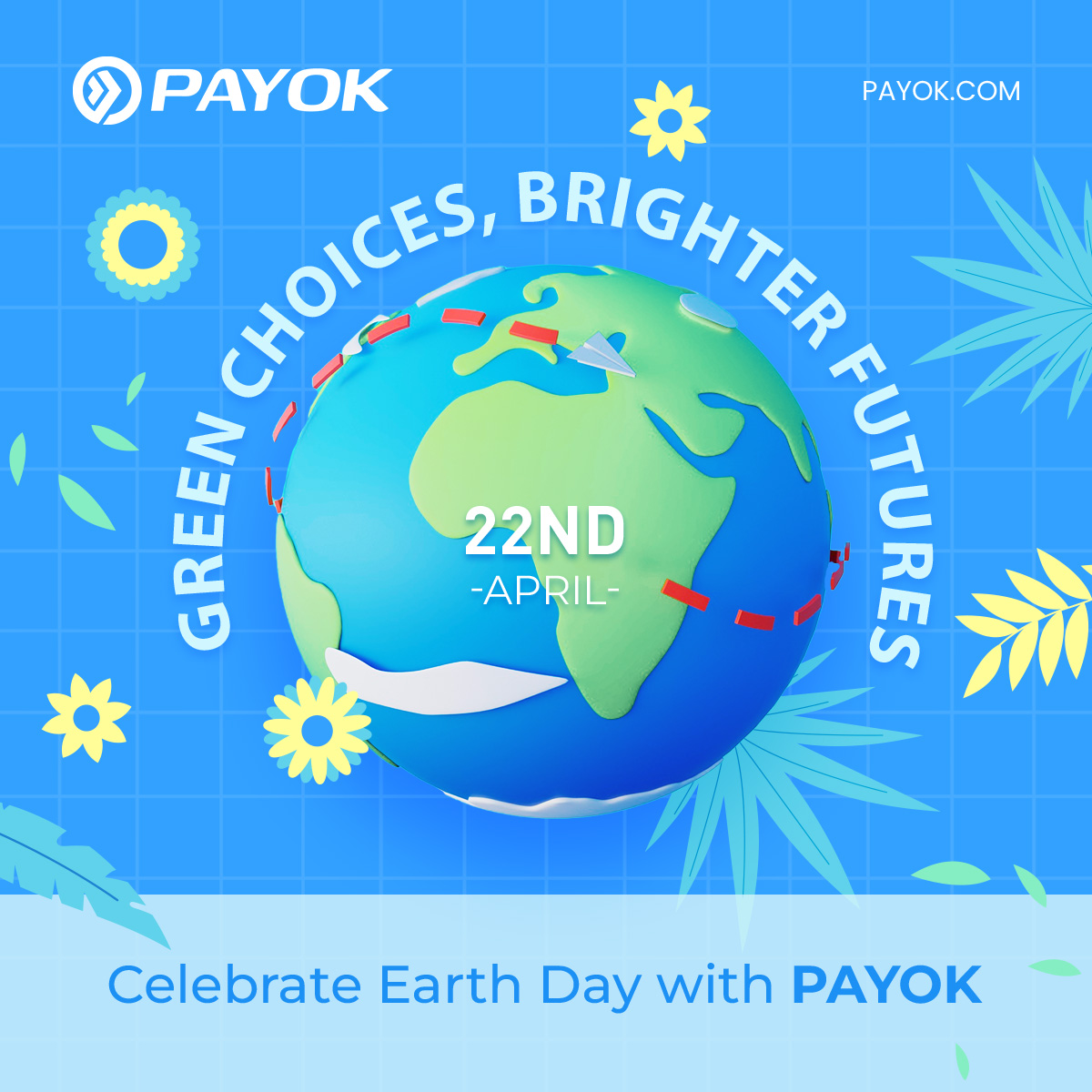 Happy World Earth Day! 🌿 Let's take a moment to appreciate the beauty of the earth and focus on building a greener future together.

#PAYOK #paymentsolution #worldearthday #greenerfuture