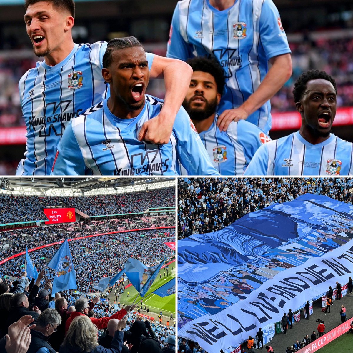 Football is proud of you, #Coventry… 👏🩵 #respectcoventry #facup #wembley