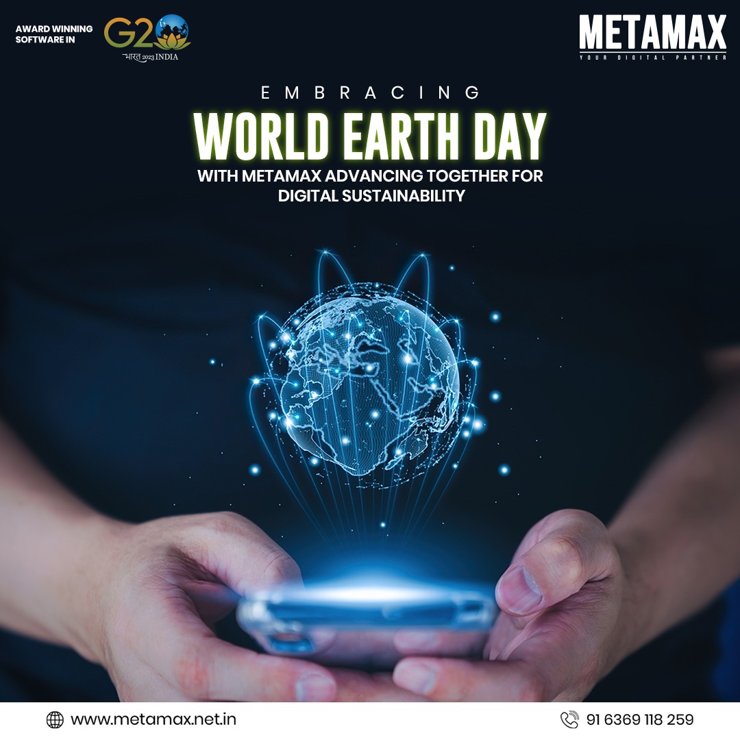 Join us this World Earth Day as we embrace Metamax's digital sustainability ethos.
#SustainableFuture #ClimateAction #greenliving  #protectourplanet #ecofriendly  #gogreen  #earthdayeveryday  #globalawareness  #natureconservation  #renewableenergy  #reducereuserecycle