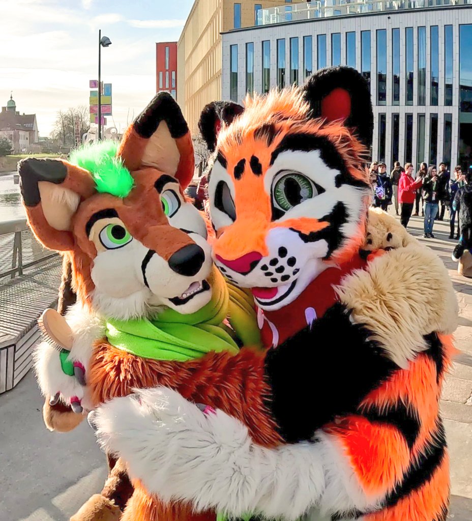 What a moment when my both fursonas walked together at NordicFuzzCon 2024 in Malmö. Thank you, my friend ♥️♥️♥️
#furry #furries #fursuiting #fursuit #nordicfuzzcon #nordic #fuzz #con