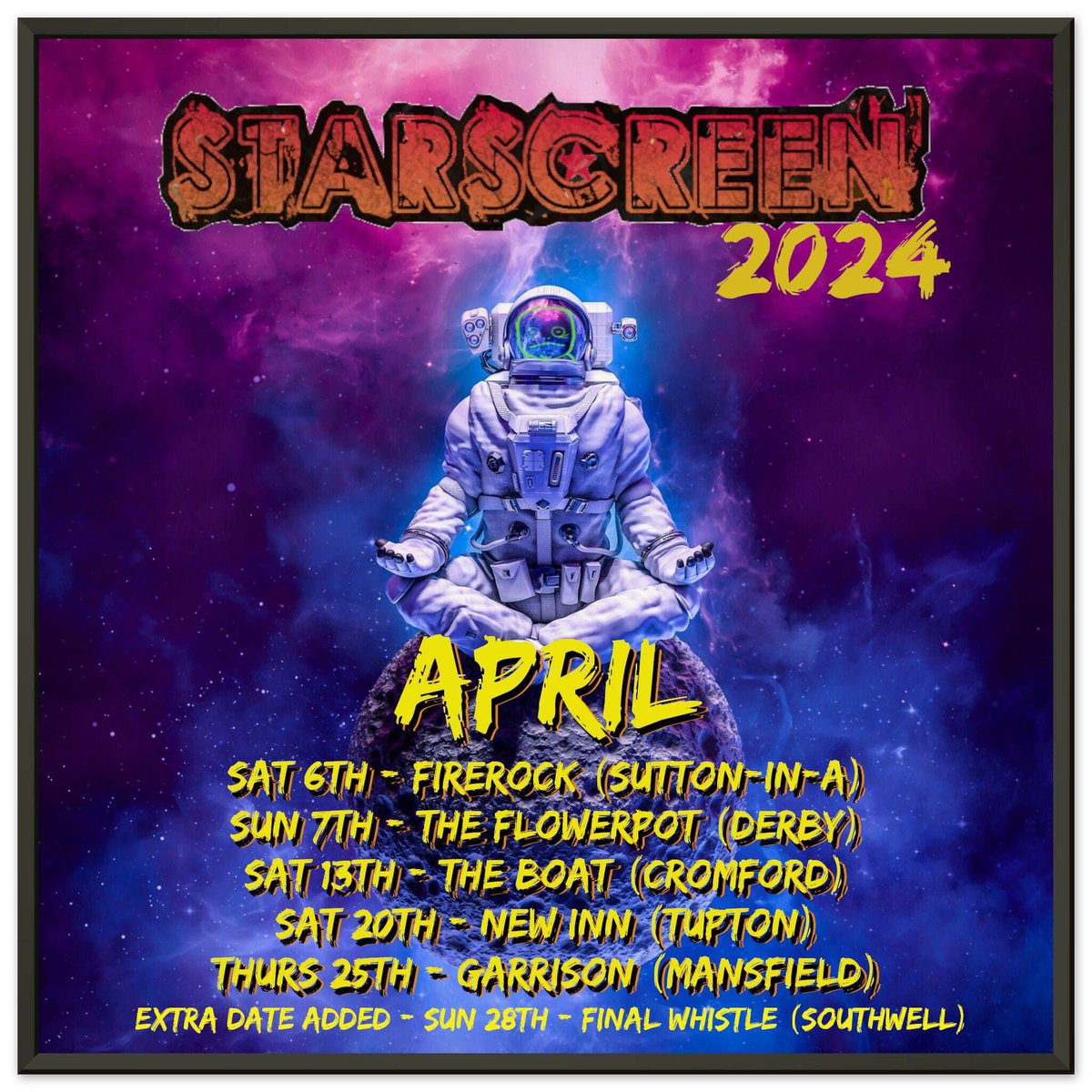 Closing April with 3 gigs! This Thursday we play The Garrison Mansfield followed by a trip to Square & Compass, Darley Dale supporting 3 Second Fuse then on Sunday we are at The Final Whistle, Southwell joining the Southwell crew who we’ve not seen for ages! See you all there!