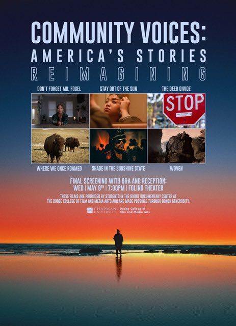 agentfern1505's tweet photo. Young journalism at its finest: Dodge Colleges Community Voices class is showing their projects on Wednesday, May 8th. Young journalists get a year and a substantial budget to go out in the US and create a film. This is the next generation of journalism. https://t.co/JfkQPakgsE