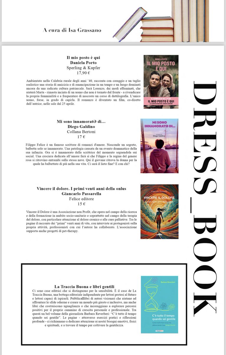 IsaGrassano's tweet photo. Leggere è un viaggio

I consigli di lettura su Dress Code Magazine di aprile maggio 

@Dress_code_mag 

#libri #libridaleggere #consiglidilettura #libribelli #viaggiare #moda #dresscodemagazine https://t.co/6FgFnpSyQp