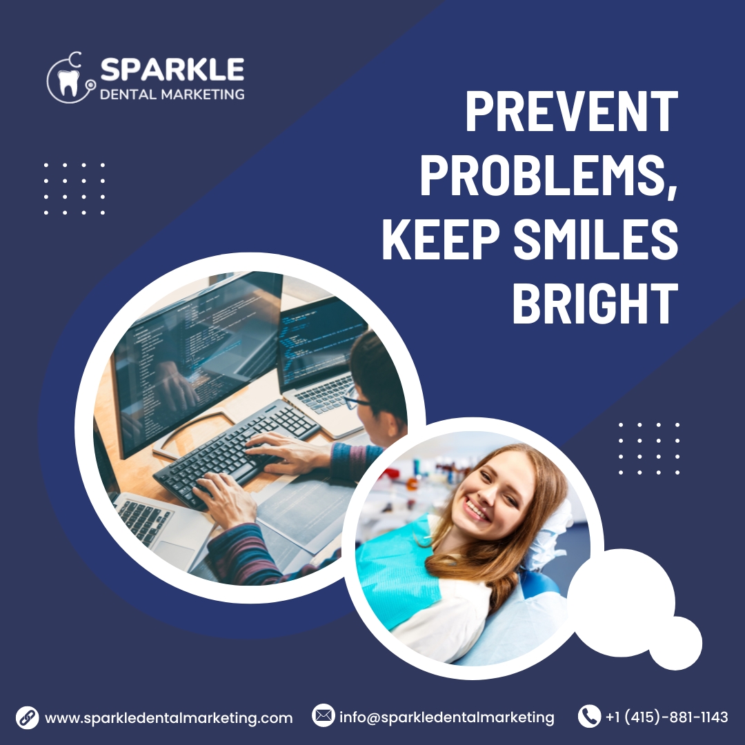 Prevention is key! Help your patients understand the importance of regular dental check-ups and preventive care. Let's keep their smiles healthy and bright!
Visit now @ sparkledentalmarketing.com
#webdevelopment #dentalwebsite #dentalmarketing #marketingteam #PPC #payperclick #smo