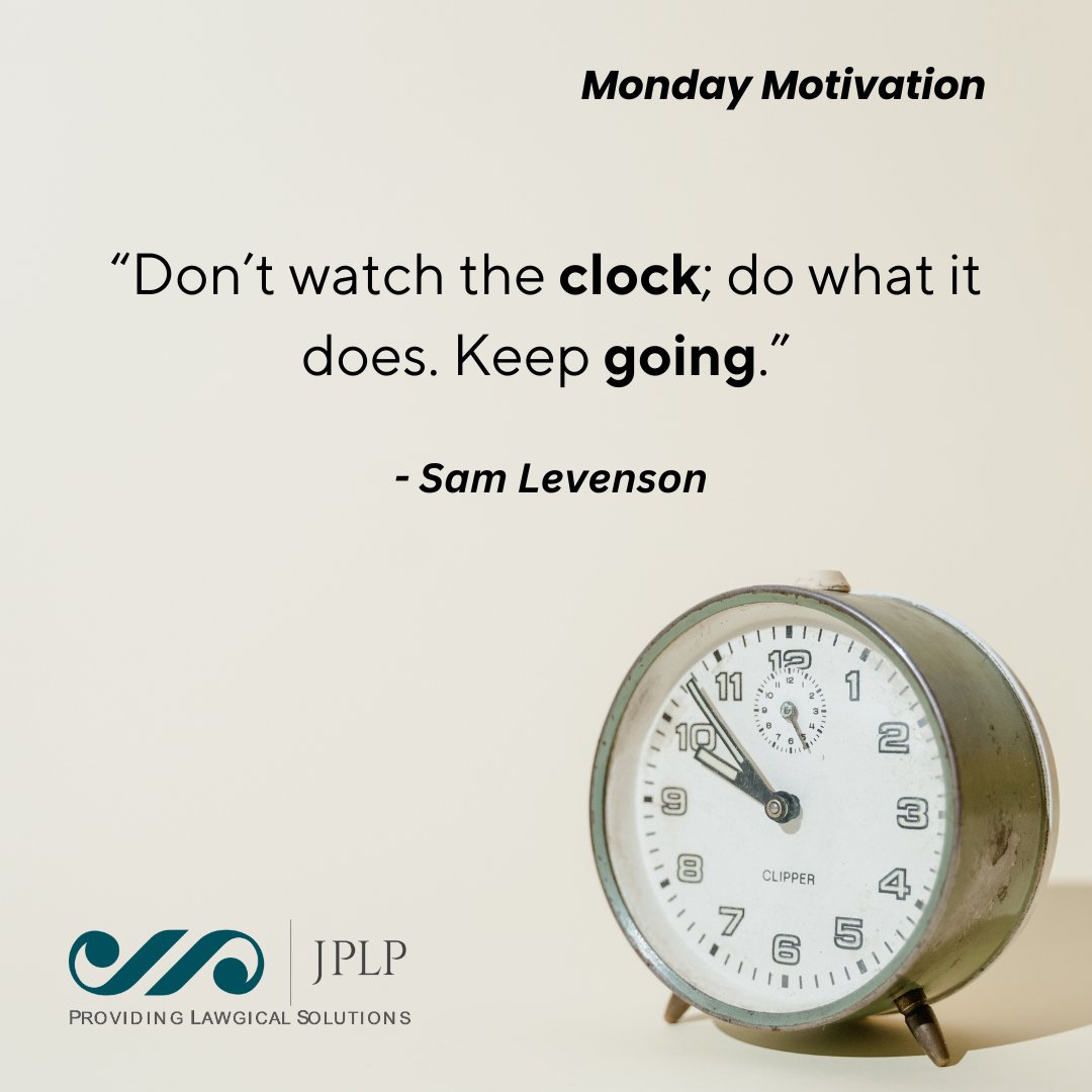 Progress whispers, not shouts. Don't get hung up on time, focus on consistent action. Persistence is the key that unlocks achievement. #Goals #HappyWeek #JPLP