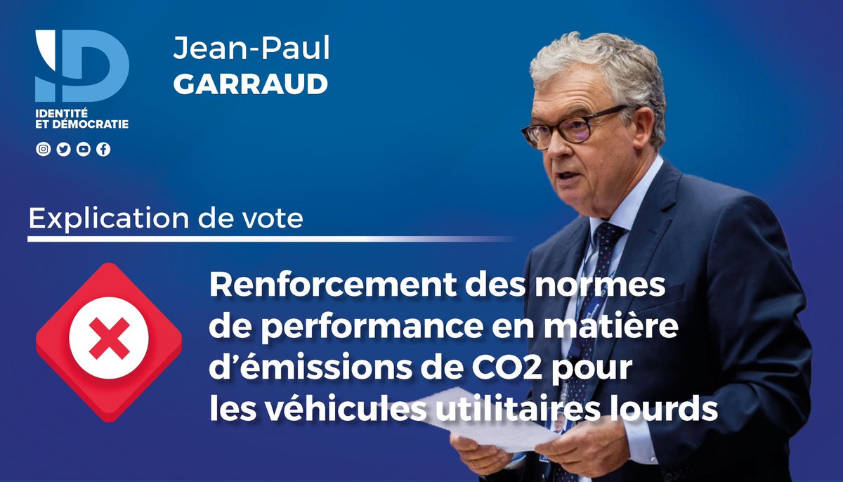 J’ai voté contre l’entrée en trilogue de cet accord car je suis opposé à ce texte. L’électrification des poids lourds pour 2040 est un défi encore plus utopique que celui des véhicules légers.