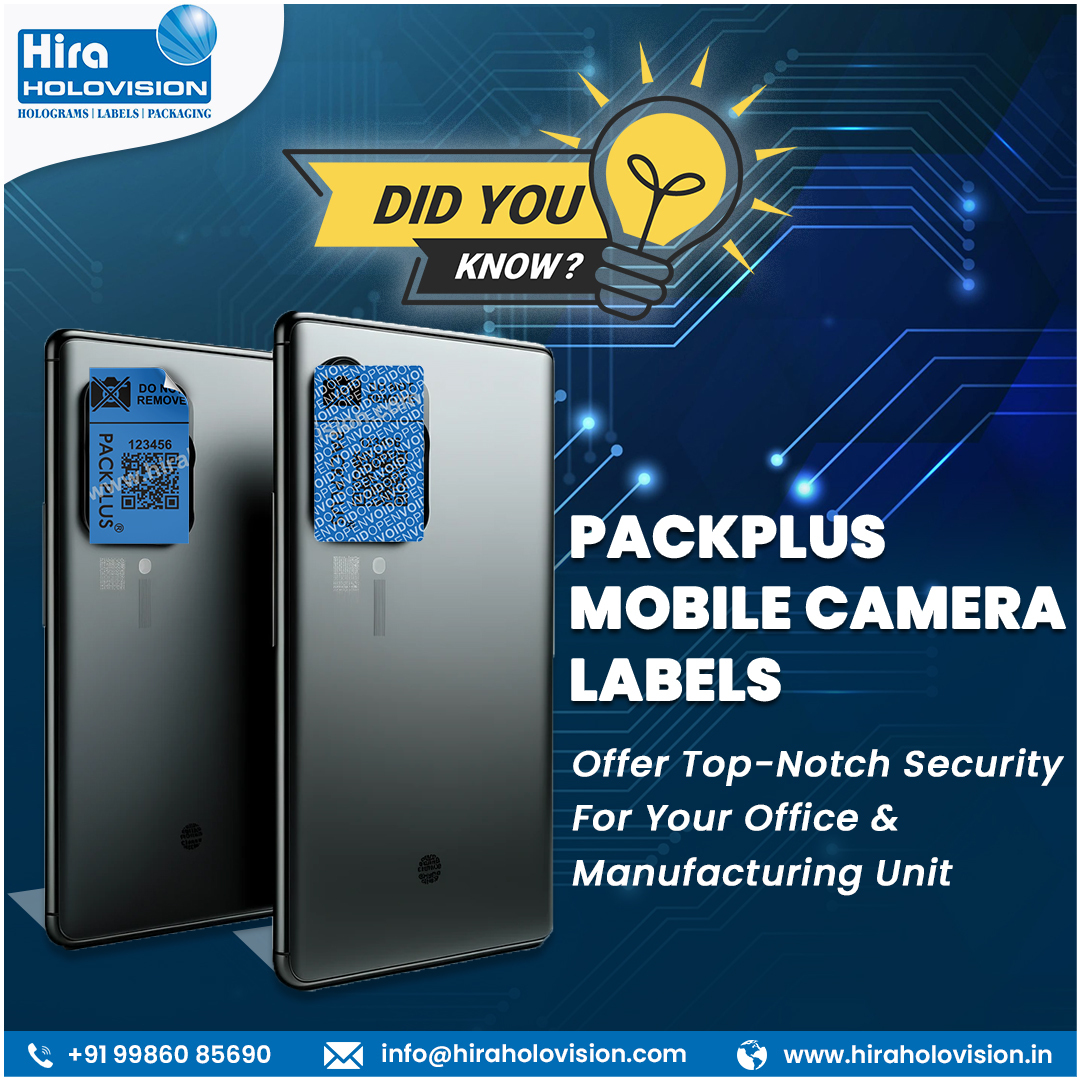 HHolovision's tweet image. Keep your device's lens secure with our PackPlus Mobile Camera Labels! Our Blue Mobile Phone Camera Tamper Evident Sticker ensures top-notch protection for sensitive data.

visit : hiraholovision.in/products/packp…

#hiraholovision #packplusmobilecameralabels #mobilecameralabels