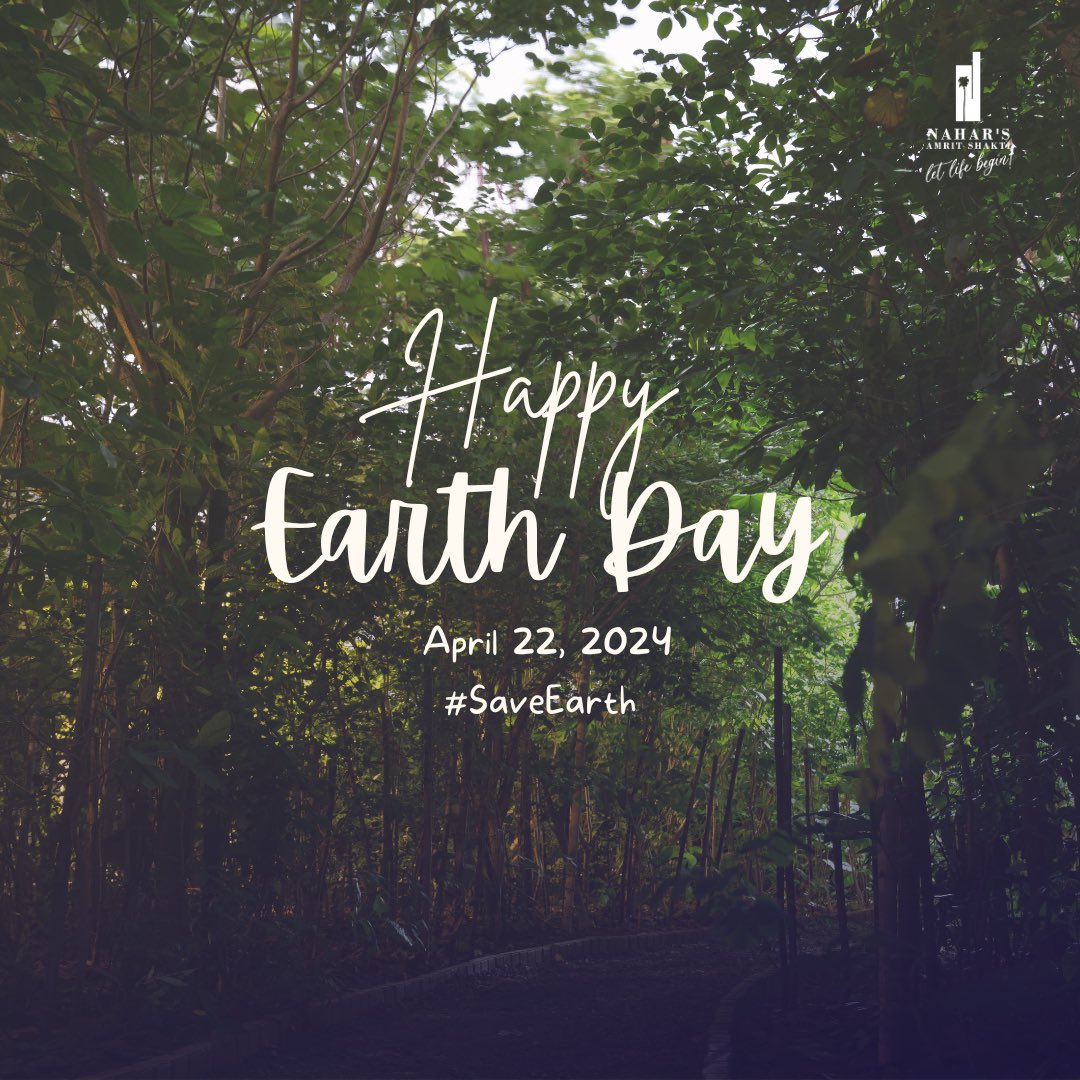 Happy Earth Day! 🌍 Let’s honor our incredible planet by committing to sustainable practices and protecting its natural beauty. Together, we can make a difference! 
.
.
.
#EarthDay #ProtectOurPlanet #SustainableLiving #GoGreen #LoveMotherEarth #naharamritshakti #naharbuilders
