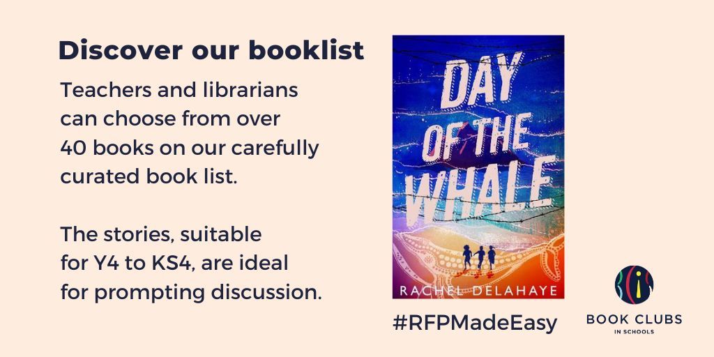 The perfect book to read today, on #EarthDay, is DAY OF THE WHALE by @RachelDelahaye. It's also on our book list. Teachers can choose from over 40 books for book clubbers to read and discuss: buff.ly/3xNYIlq @EarthDay #RfP #RfPMadeEasy #ReadingForPleasure