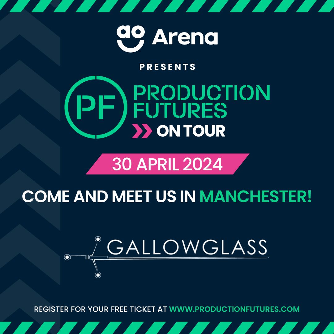 We're so excited to be @ProdFutures ON TOUR close in great city of #Manchester! Join us Tuesday 30 April, 10am at @AOarena

#LivingTheDream #LoveYourJob #Production #EventProfsUK #UKevents #EventProfs #EarnWhileYouLearn #GatewayInToEvents #Gallowglass #AOArena