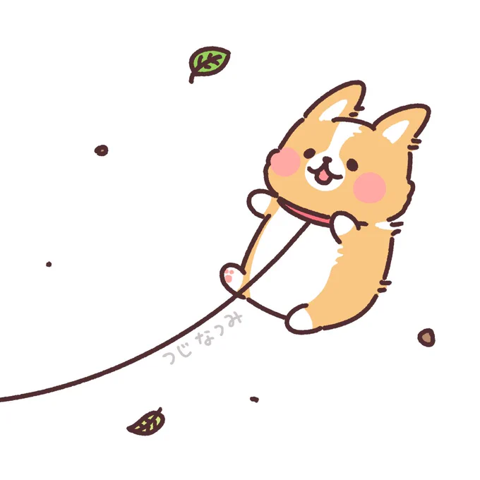 強風さんぽ犬2