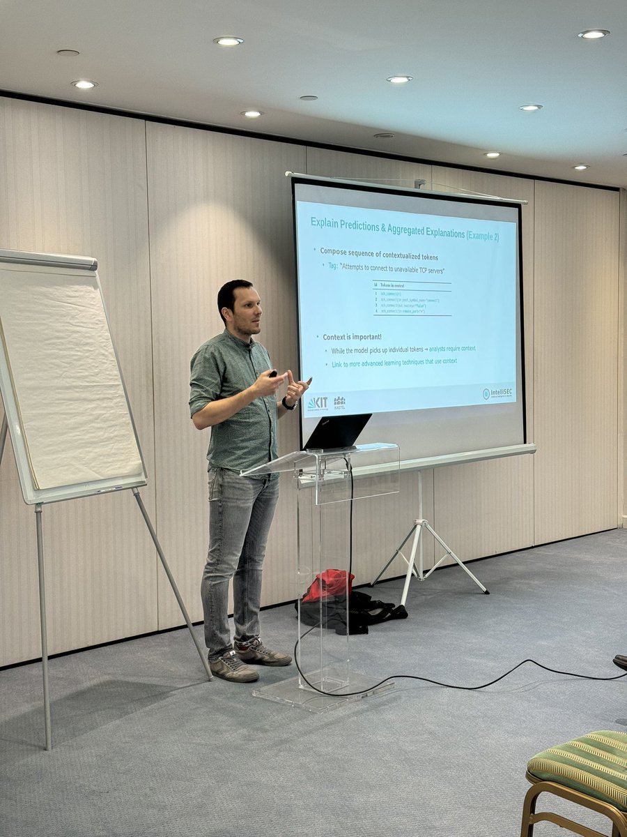 sotirisioannidi's tweet photo. Keynote talk by @chwress on the βProspects and Limits of Explainable AI in Systems Securityβ at @EuroSecWorkshop 2024 #eurosec #eurosys @SecoperaP @EKouwe https://t.co/d6pHnZRGaz