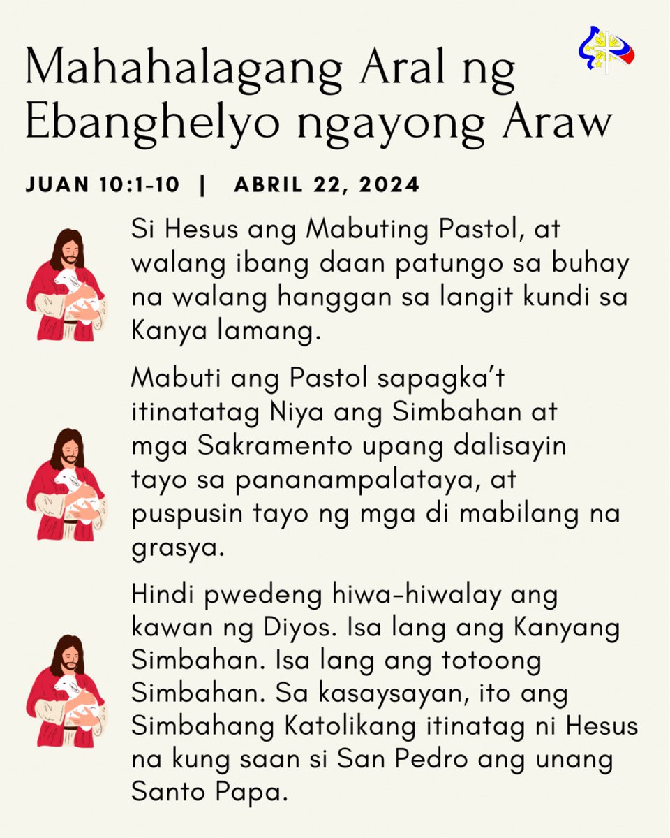 Mahahalagang Aral ng Ebanghelyo ngayong Araw (Abril 22, 2024) | Juan 10:1-10. #MabutingPastol