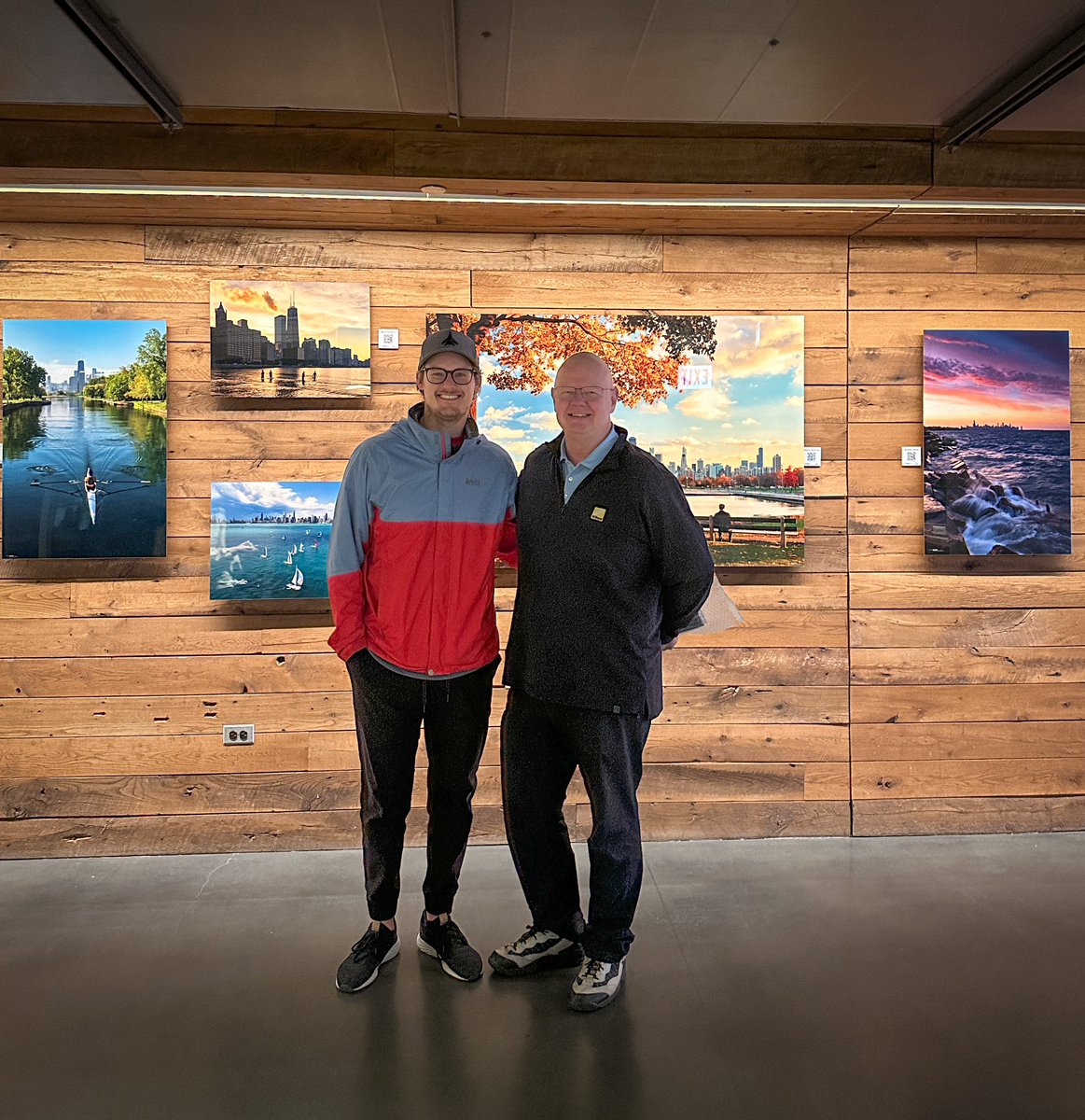 One of my sons came with me tonight to take in my photo exhibit at Navy Pier one last time. Thank you to those who visited over last 20 months!  Also, thank you to the people at Navy Pier for their partnership. “Flow - Water Brings Life To Chicago”, I hope you enjoyed the views.