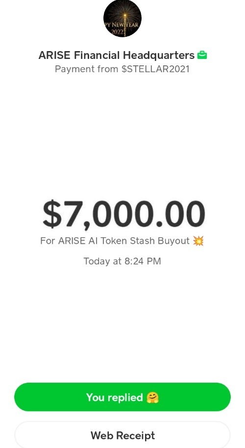 AnOnsf0rAmeRiCa's tweet image. ARISE
Salutes
Corporate #AI2950
Awarding
🥂New AI Token 🪙 Stash Buyout🥂
🥳
" We did it !!!😂😂. Thank you ARISE for all your help and support. My life will never be the same!!🎉"
#Sunday