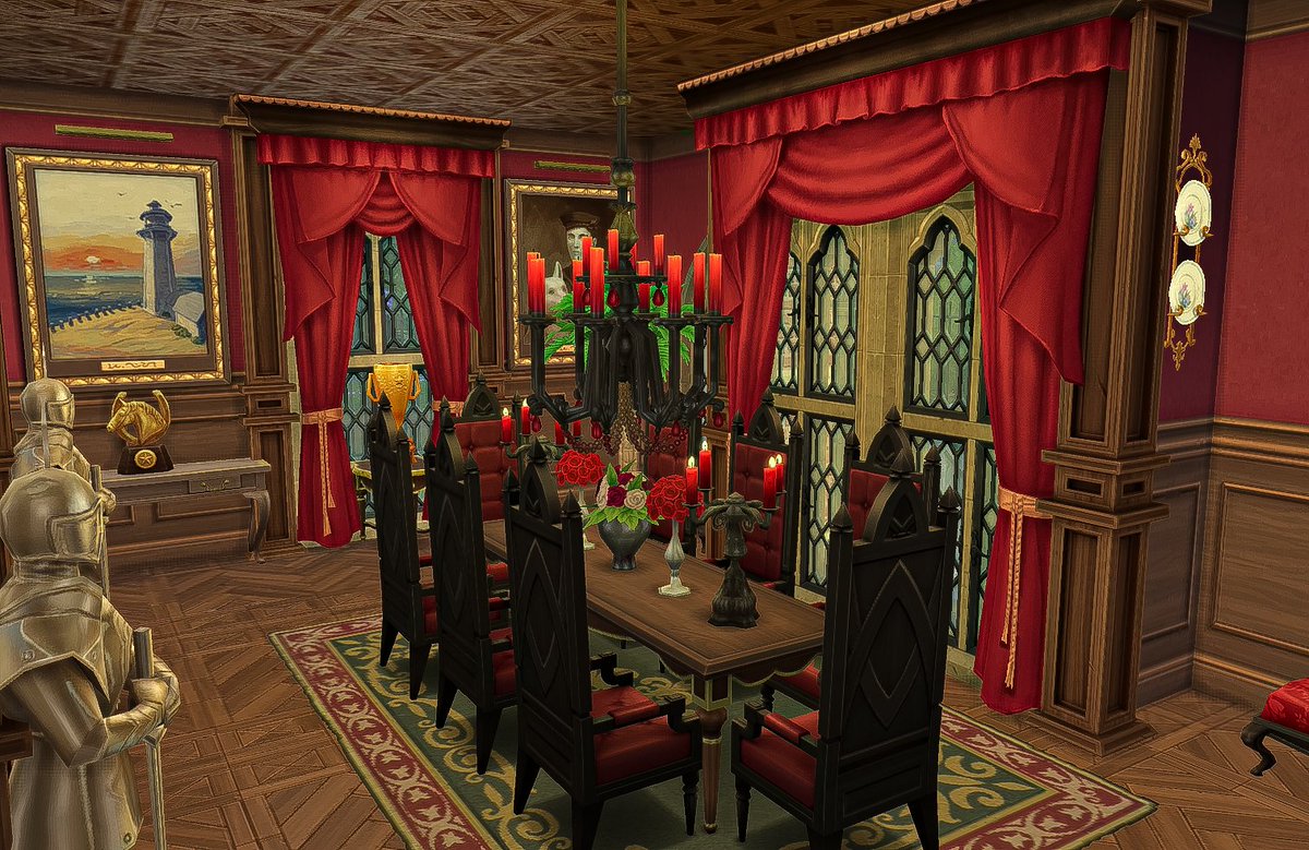 The dining room of The Gothic Palace. #TheSims #TheSims4 #ShowUsYourBuilds @TheSims @TheSimmersSquad