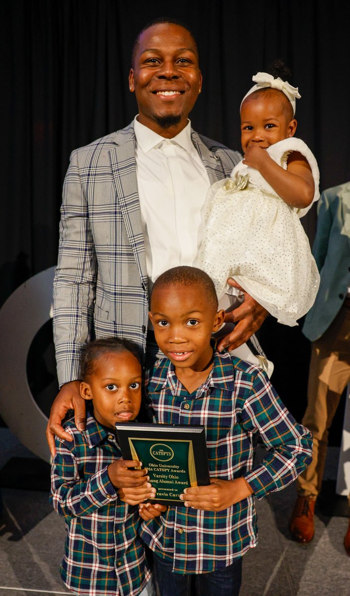 We are so excited that @tj_carrie '14 and his family could come to Athens to accept his Young Alumni award at this year's Catspys 👏 #OUohyeah