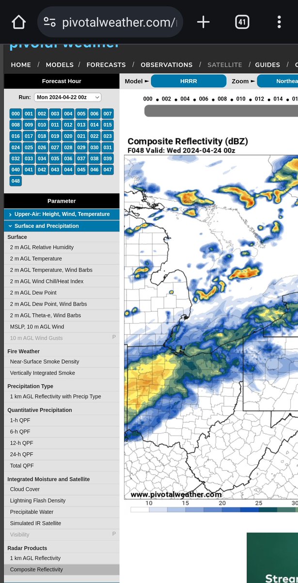 Thread April 23 tuesday
Hrrr 0z is confirming the nam3km
Large bulk shear...good vorticity..low top semi explosive cell..and composite reflective type matches nam3km.
#onwx
#wxtwitter
#WeatherUpdate 
@CAlexMasse 
@tempesthunterph 
@alluringstorms 
@HuronSupercells 
@odawg1019