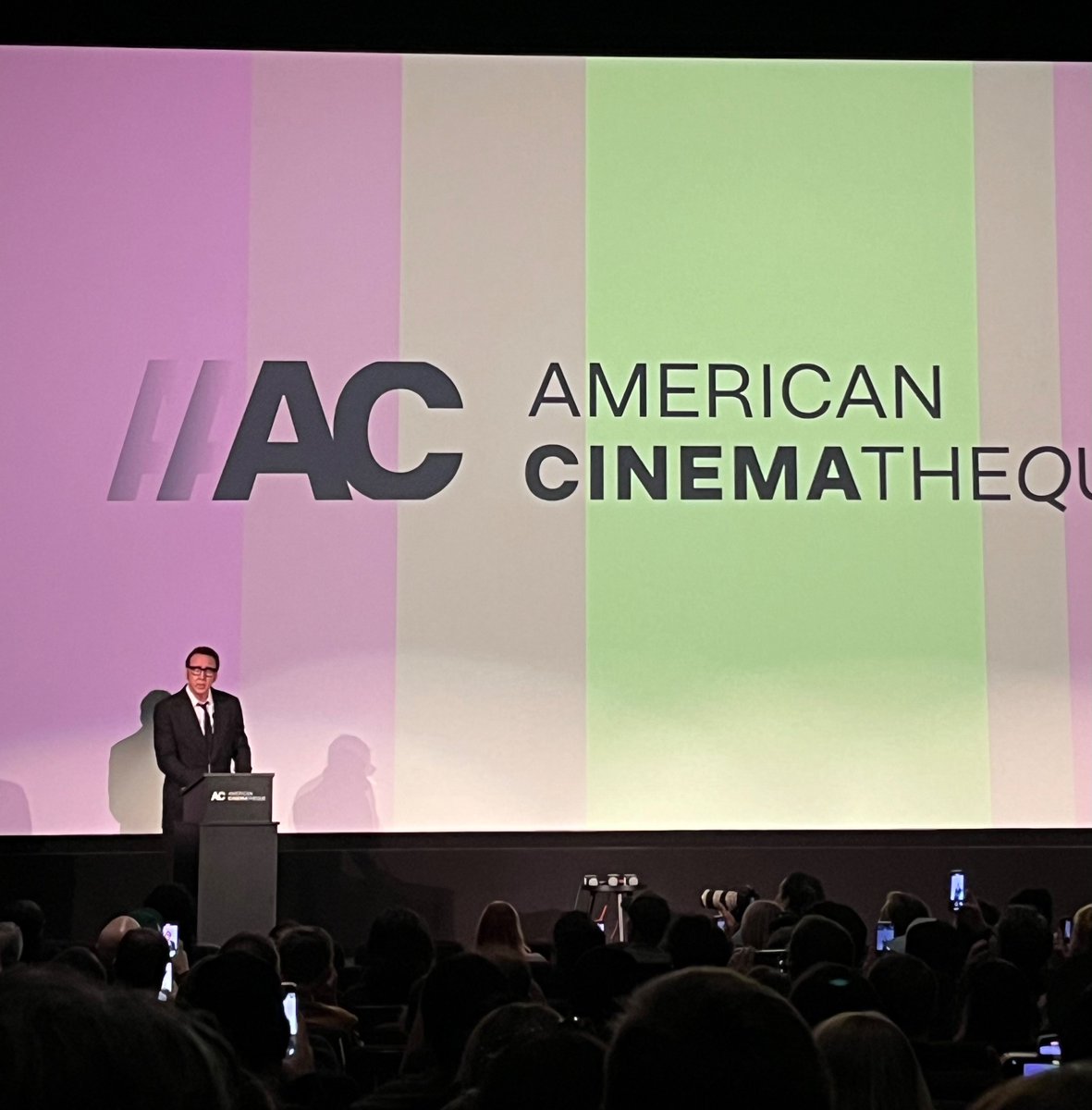 Nicolas Cage introducing VALLEY GIRL at the Aero @am_cinematheque with a heartfelt speech thanking Martha Coolidge. His audition for Randy was his last before he was going to give up acting and join the Merchant Marines to write short stories, he said.