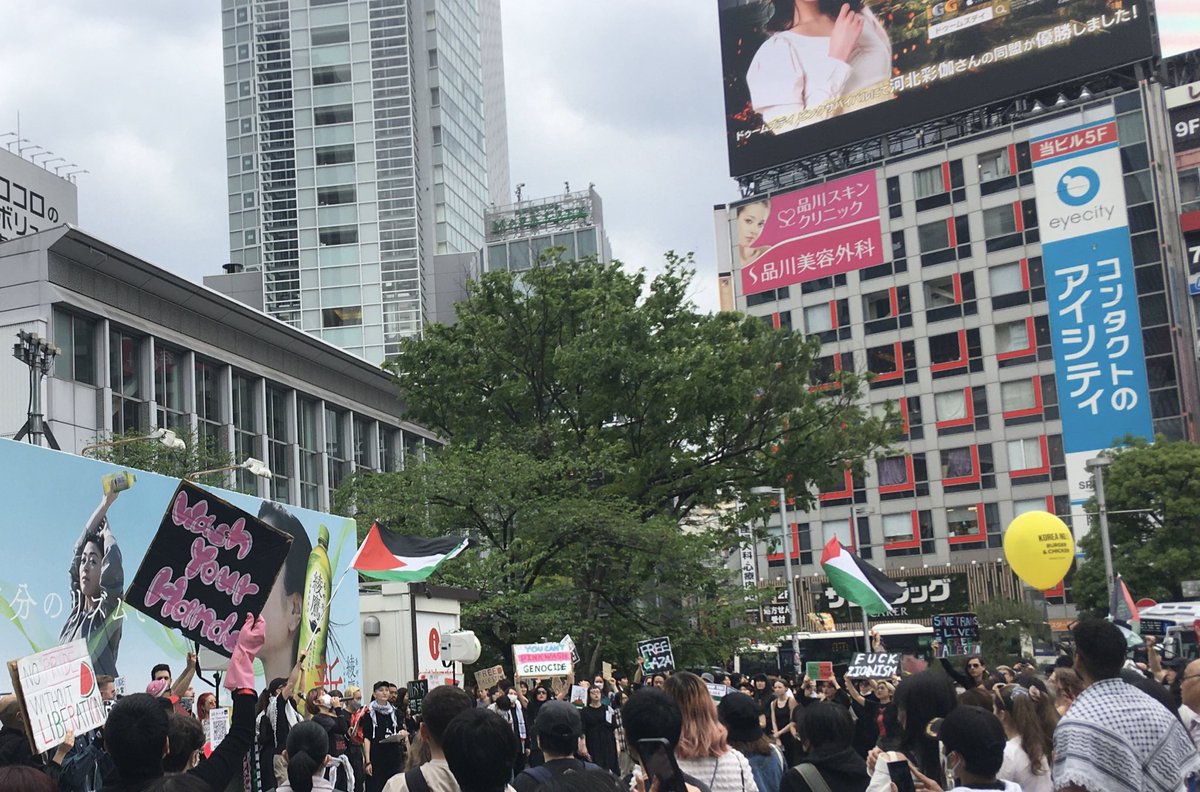 On the same day, Tokyo Rainbow Pride was held pink-washing' Israel's brutality.

People demanded 'washing' their hands wearing pink gloves in the name of Queerness.

#FreePalestine #StopGazaGenocide
#NoPrideInGenocide #QueersForPalestine