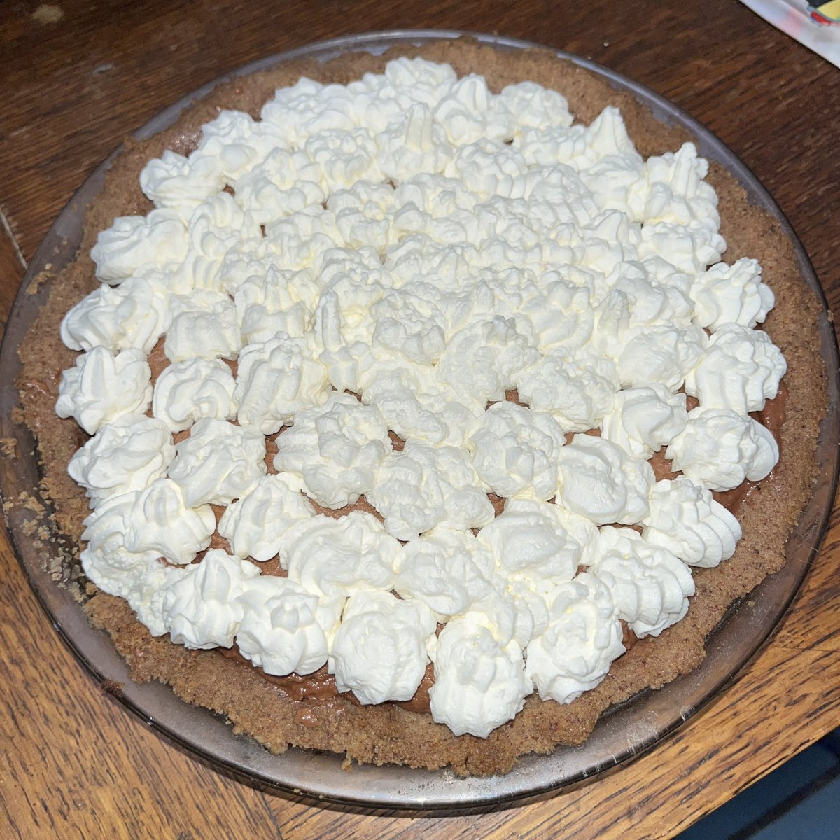 #Passover #FrenchSilkPie with pecan crust #pie #baking #foodcatspensbikes