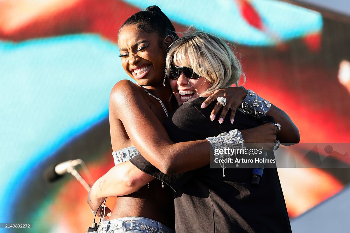 Coco Jones with her work wife Reneé Rapp #RENEECHELLA #Coachella