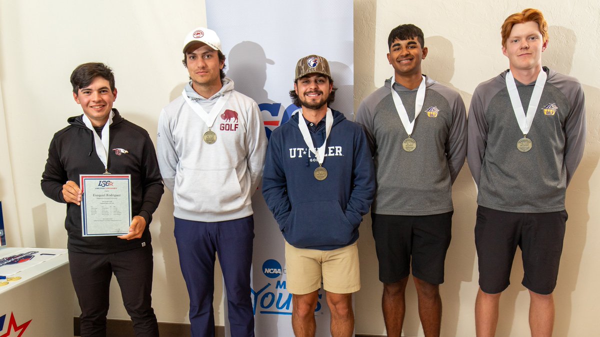 Lone Star Conference Men's Golf All-Academic Team announced. ⛳️📚 🔗 bit.ly/3xIwtEt #LSCgolf #D2mgolf