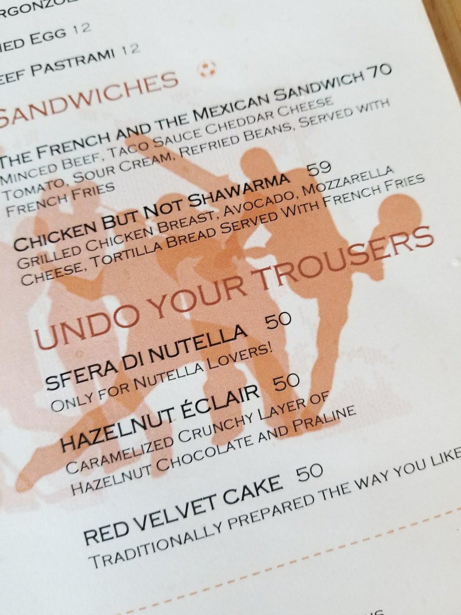 Not often that such superb art direction and copywriting converge on a menu