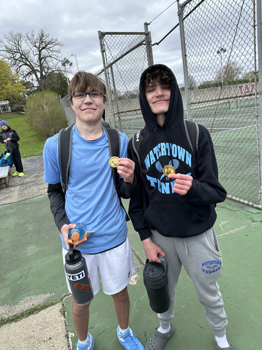 TennisWHS's tweet photo. The guys had a great weekend, taking third place as a team at the Beaver Dam Invite. A huge congrats to our flight champions: Ryan Olszewski at #3 singles and Johnathan Rousseau at #4 singles! https://t.co/ogGa49hjzz