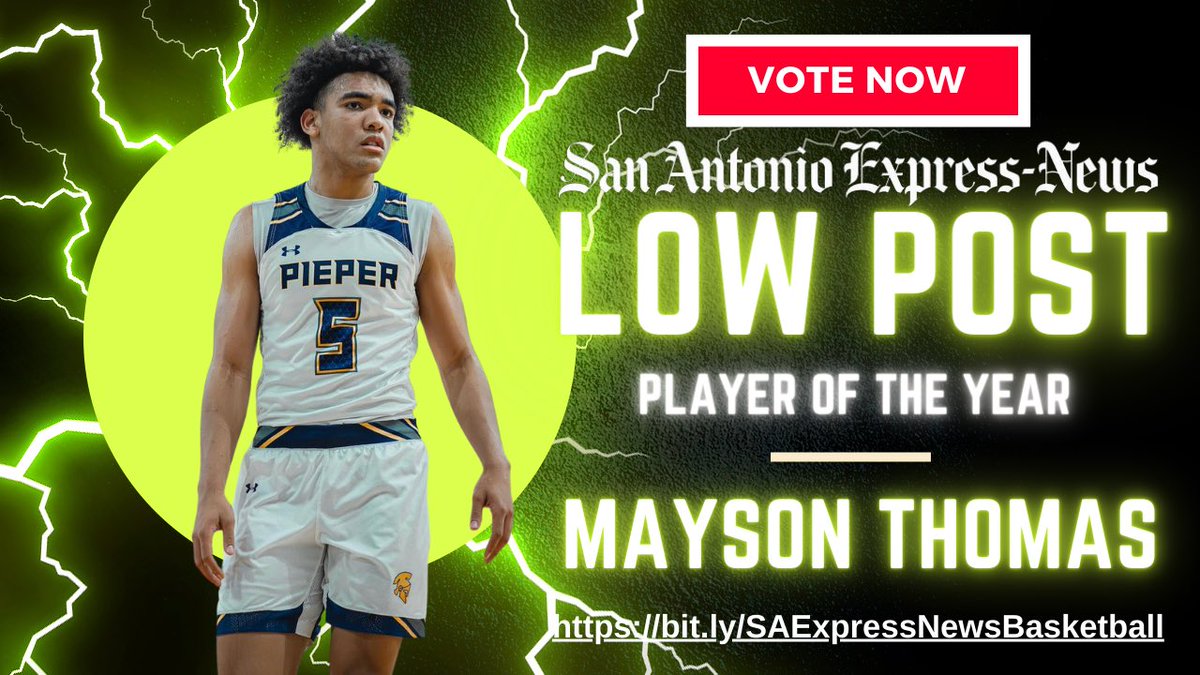 Voting ends Thursday at midnight ⏰. Support this WARRIOR and vote for @ExpressNews Low Post Player of the Year @MaysonThomas07 ! bit.ly/SAExpressNewsB…