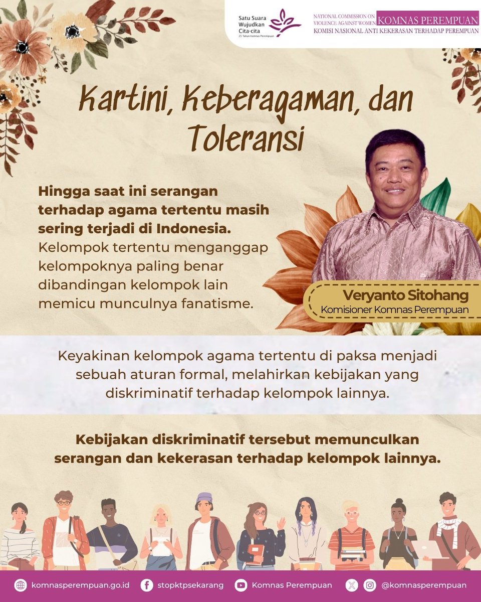 Peringatan Hari Kartini tahun ini, Komnas Perempuan membagikan tulisan komisioner Komnas Perempuan dengan berbagai tema tentang perjuangan Kartini dalam membentuk kesetaraan perempuan Indonesia, menghapus kekerasan dan diskriminasi terhadap perempuan. #KomnasPerempuan #Kartini