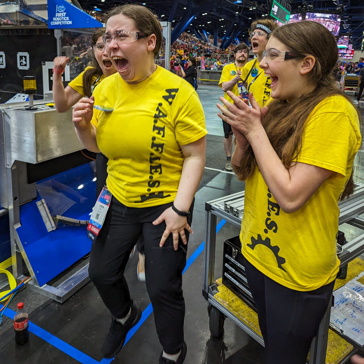 WAFFLESRobotics's tweet image. Our season really came to a Crescendo. Winning the Curie Division as the 8th alliance with @frc2590, #frc7028 and @team190, we went to Einstein and finished 5th in the world.

Easily the best season in our history. Thank you all for the support 💛 #omgrobots #firstinspires #frc