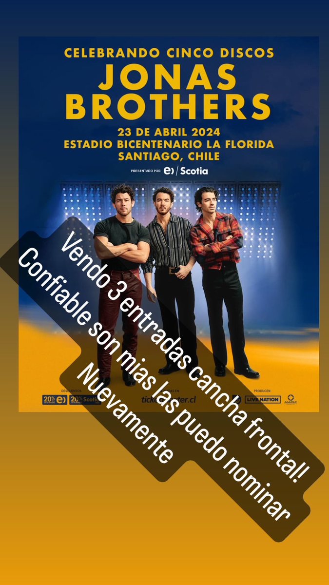 AleeNGreene's tweet photo. @JonasChile https://t.co/lNofHRiotp
