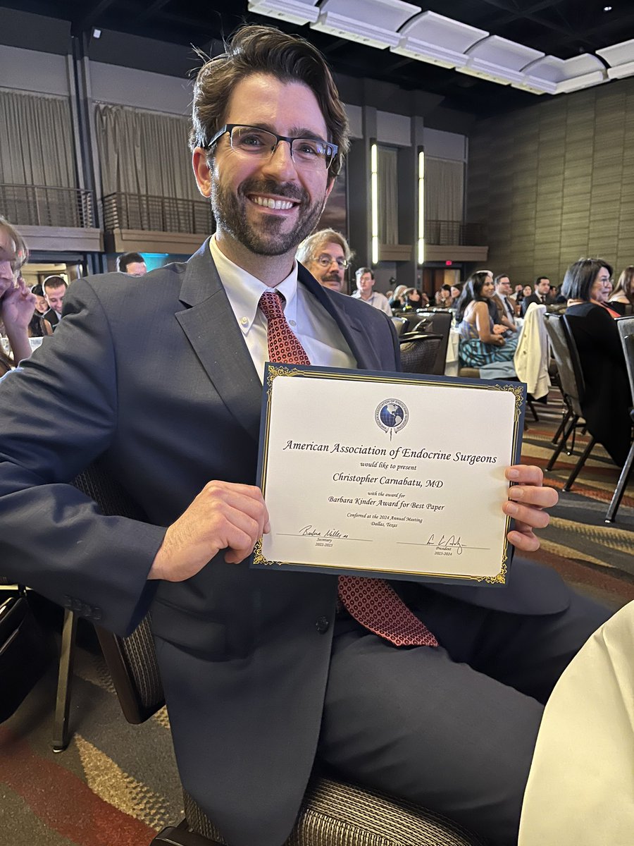 Sarah Oltmann MD (@saraholtmann) on Twitter photo Woohoo! Way to go <a href="/CarnabatuMD/">Chris Carnabatu</a>
So well deserved!!! <a href="/UTSWEndocrineS1/">UTSW EndocrineSurgery</a> <a href="/UTSW_Surgery/">UTSW Surgery</a> <a href="/TheAAES/">American Association of Endocrine Surgeons</a> #aaes2024 Woohoo! Way to go <a href="/CarnabatuMD/">Chris Carnabatu</a>
So well deserved!!! <a href="/UTSWEndocrineS1/">UTSW EndocrineSurgery</a> <a href="/UTSW_Surgery/">UTSW Surgery</a> <a href="/TheAAES/">American Association of Endocrine Surgeons</a> #aaes2024