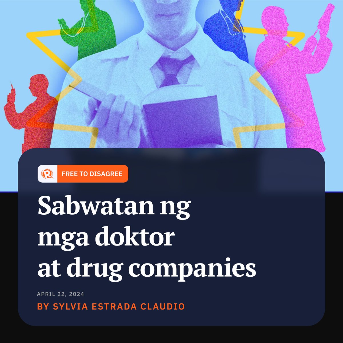 'Magkasalungat ang layunin ng drug companies na kumita nang malaki, at ang tungkulin ng mga doktor na magreseta ng pinakamura, pinakamabisa, at ligtas na gamot.' #Opinion #ThoughtLeaders BASAHIN: trib.al/AOVeB6l