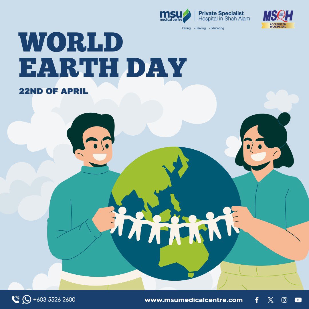 Happy Earth Day🌍

Let’s do our bit and save it for tomorrow!

#CaringHealingEducating 
#MSUMC 
#earthday