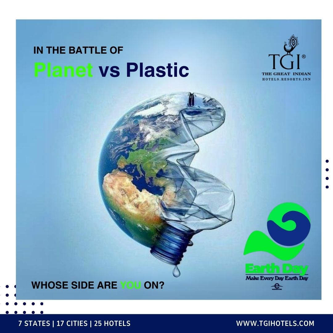 Make the smarter choice this #EarthDay in the battle between Planet and Plastic. Be wise, choose the Earth every time for a better future for all. Have a sustainable Earth Day! #TeamTGI #PlanetVsPlastic #SmartChoices #BeatPlasticPollution #PlasticFreeFuture #ProtectOurEnvironment