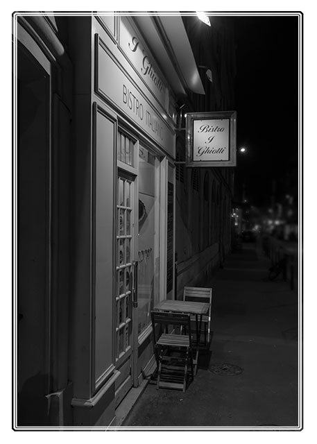 Bistro d'Ghiotti, A #local #restaurant on one of the side #streets #sidestreets in #Paris, #France #frenchfood #frenchcuisine #nightphotography #bistro #streetphotography #blackandwhitephotography #pictureoftheday #Europe #citylife #cityscape #ThePhotoHour darrensmith.org.uk