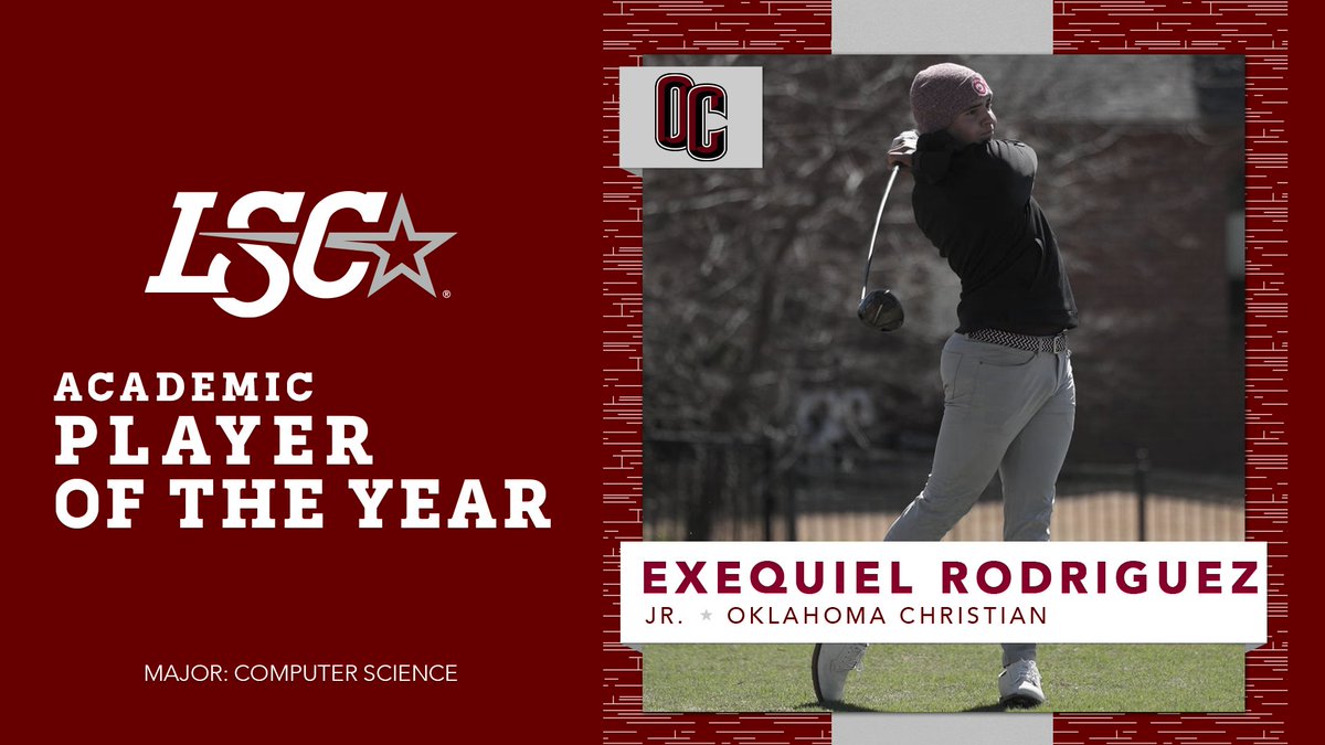 Oklahoma Christian's Exequiel Rodriguez is the Lone Star Conference Men's Golf Academic Player of the Year. ⛳️📷 🔗 bit.ly/3xIwtEt #LSCgolf #D2mgolf